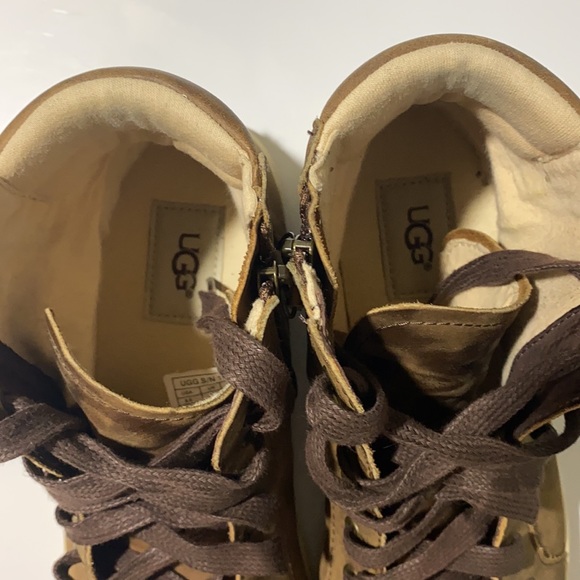 Ugg leather sneakers rustic brown w/ working zip - Picture 4 of 9